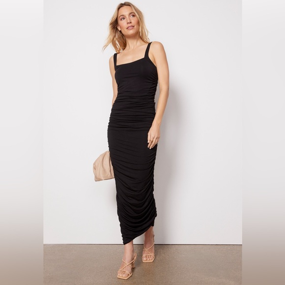 GOOD AMERICAN ruched sleeveless maxi dress 🖤 - Picture 2 of 15